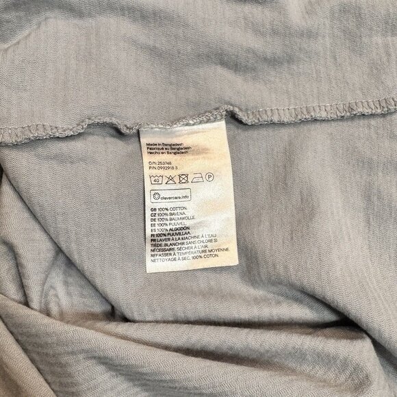 H&M TShirt Mens Size Medium M Gray Striped Crew‎ Neck Casual Basic Tee - Picture 4 of 5